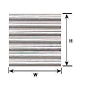 Plastruct 91520 #1 Corrugated Siding Sheet Scratch Building Supplies