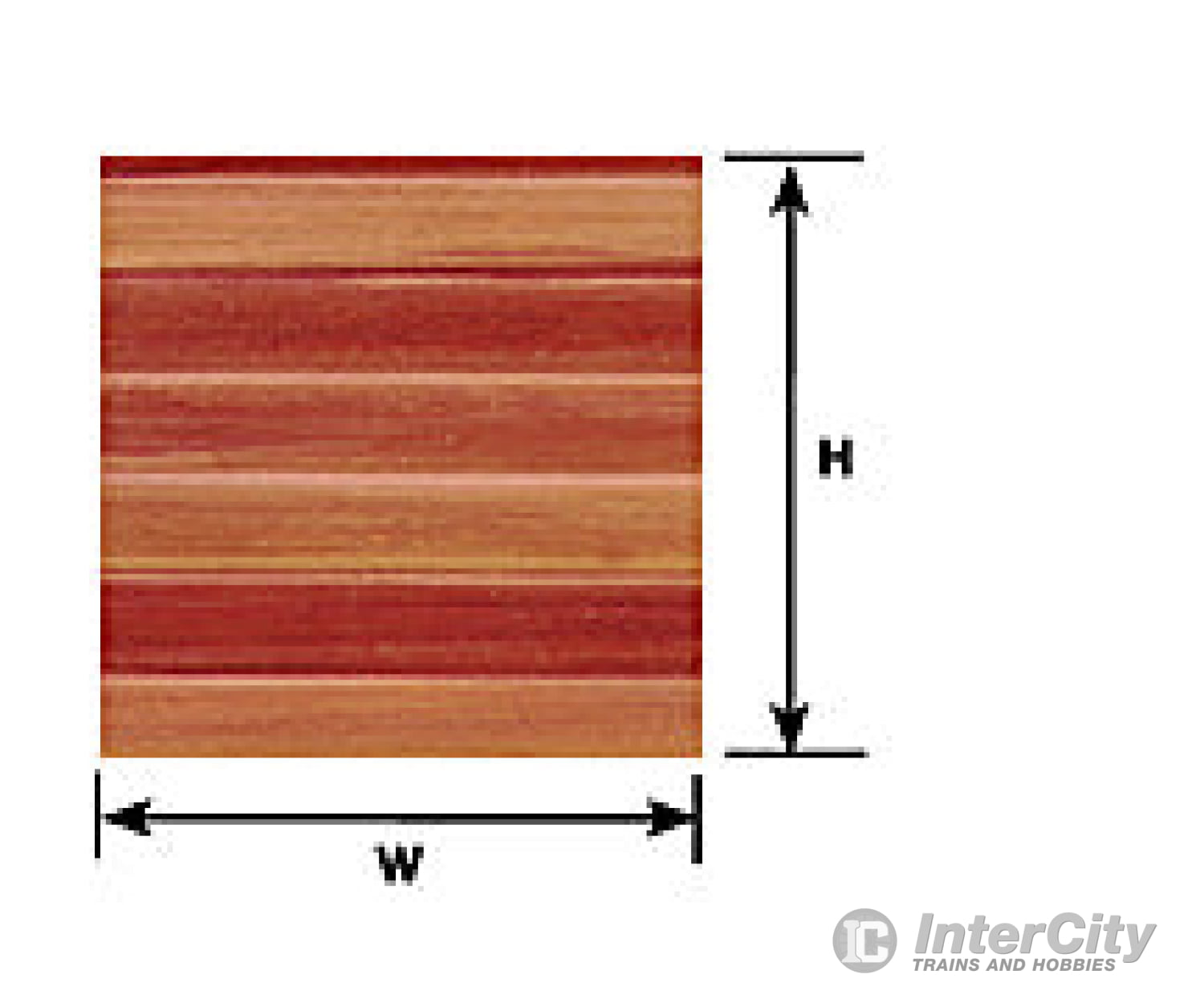 Plastruct 91533 1/4 Wood Planking Sheet Scratch Building Supplies