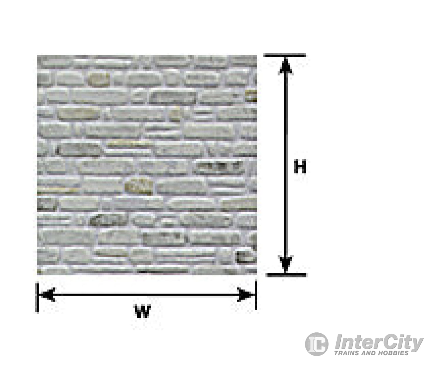 Plastruct 91560 O Random Coursed Stone Sheet Scratch Building Supplies