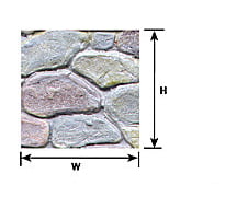 Plastruct 91583 1:12 Field Stone Sheet Scratch Building Supplies