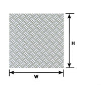 Plastruct 91682 G Double Diamond Plate Sheet Scratch Building Supplies