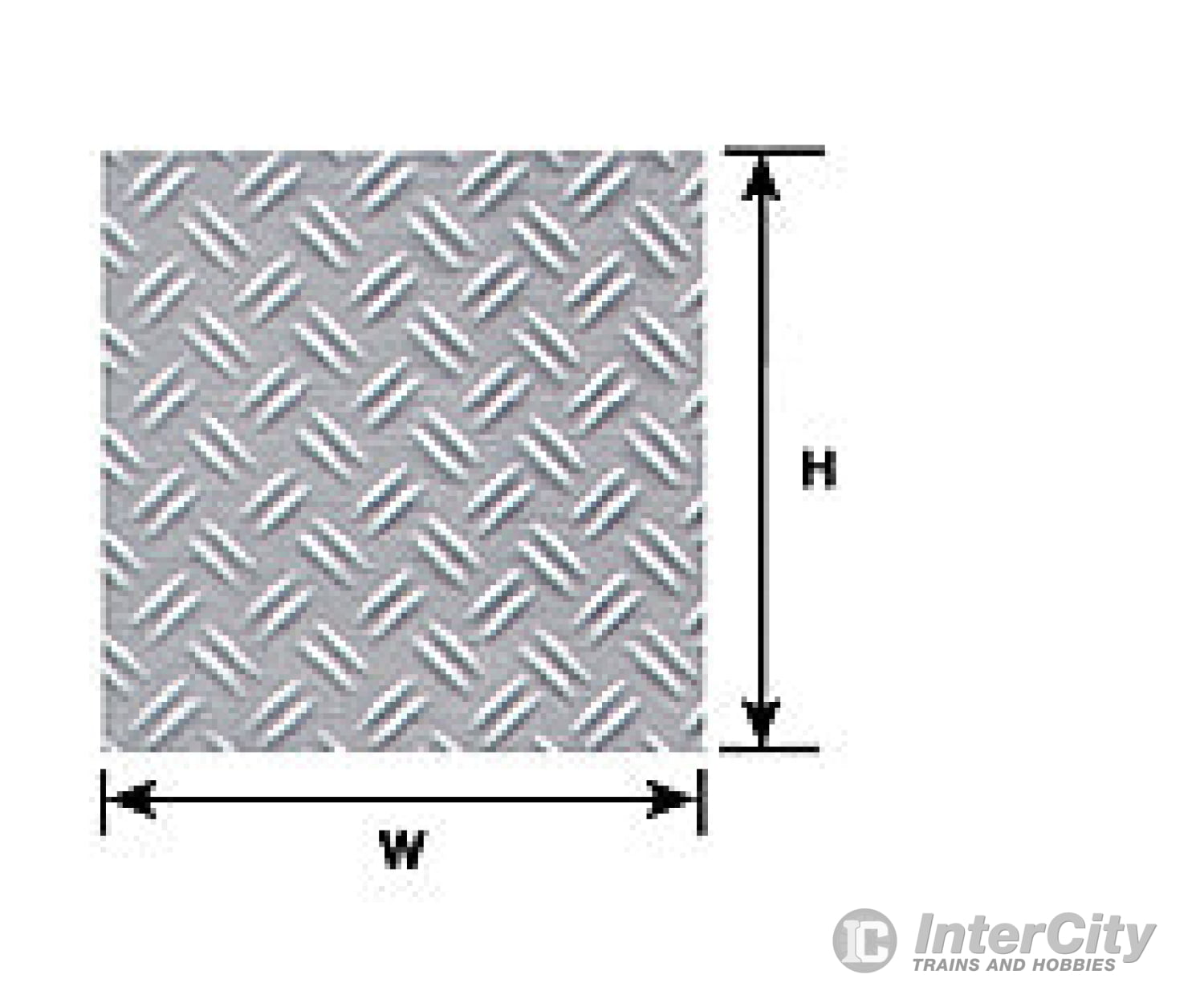 Plastruct 91683 1:16 Double Diamond Plate Sheet Scratch Building Supplies