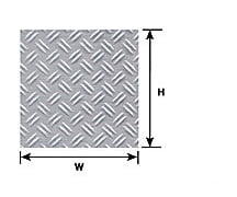 Plastruct 91683 1:16 Double Diamond Plate Sheet Scratch Building Supplies