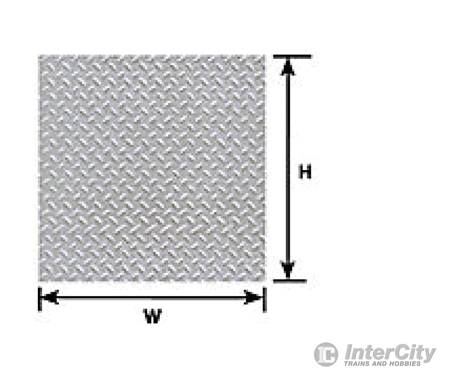 Plastruct 91687 Ho Diamond Plate Sheet Scratch Building Supplies