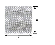 Plastruct 91687 Ho Diamond Plate Sheet Scratch Building Supplies