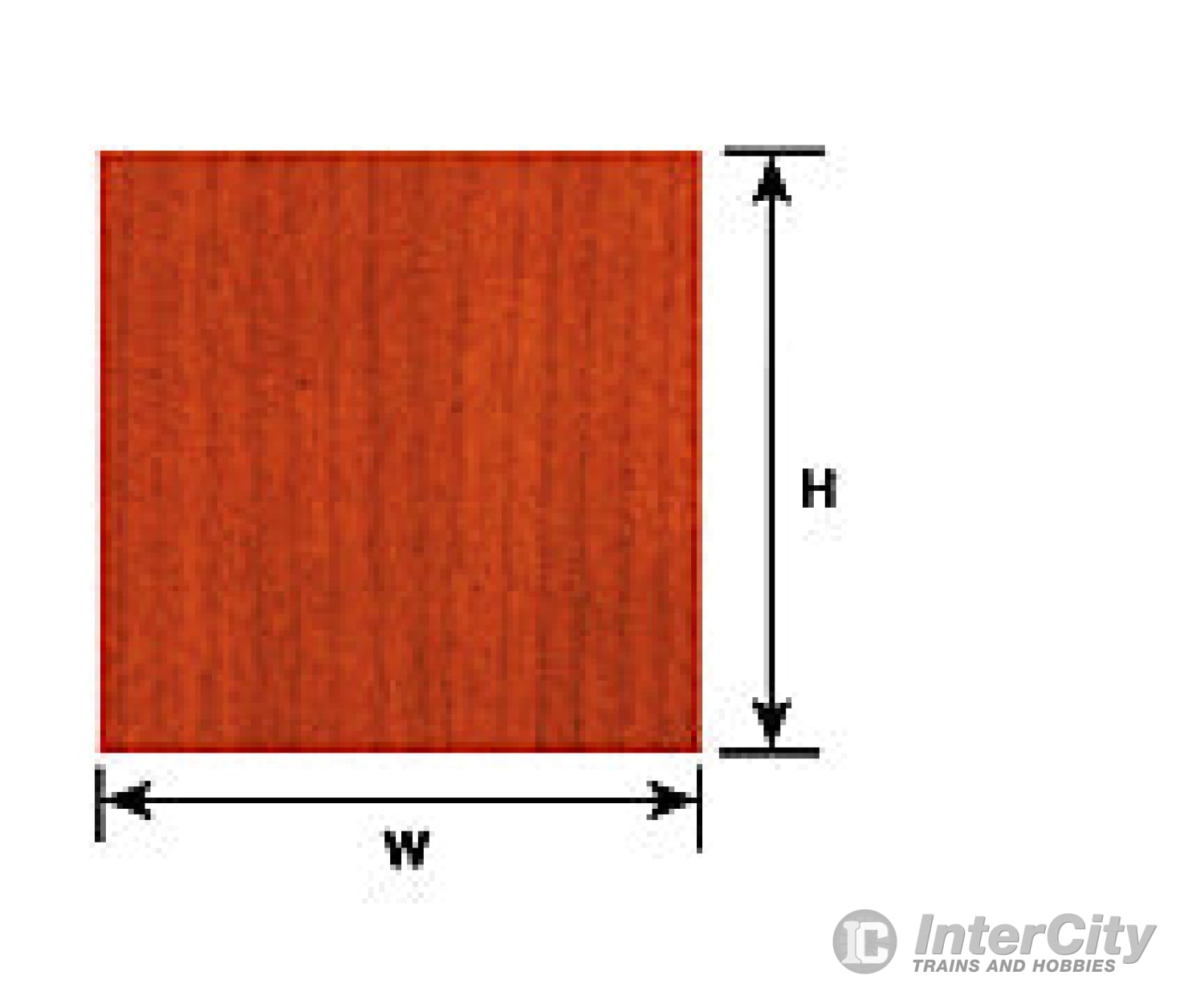 Plastruct 91854 1:12 Mahogany Wood Paneling Sheet Scratch Building Supplies