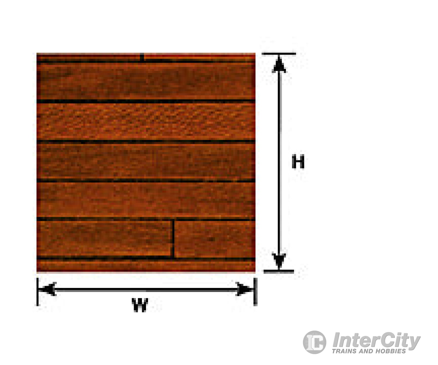 Plastruct 91856 1:12 Dark Hard- Wood Floor Sheet Scratch Building Supplies