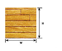 Plastruct 91857 1:12 Light Hard- Wood Floor Sheet Scratch Building Supplies