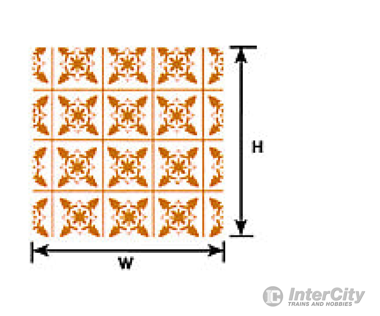 Plastruct 91861 1:12 Brown Square Tile Sheet Scratch Building Supplies