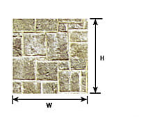 Plastruct 91877 1:12 Brown Dressed Stone Sheet Scratch Building Supplies