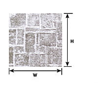 Plastruct 91878 1:12 Gray Dressed Stone Sheet Scratch Building Supplies