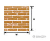Plastruct 91881 1:12 Brown Brick Sheet Scratch Building Supplies
