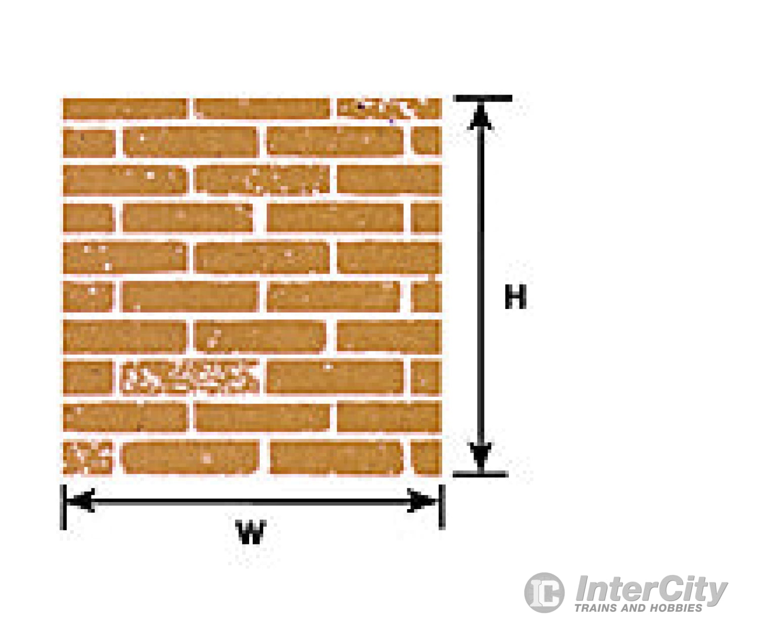 Plastruct 91881 1:12 Brown Brick Sheet Scratch Building Supplies