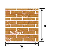 Plastruct 91881 1:12 Brown Brick Sheet Scratch Building Supplies