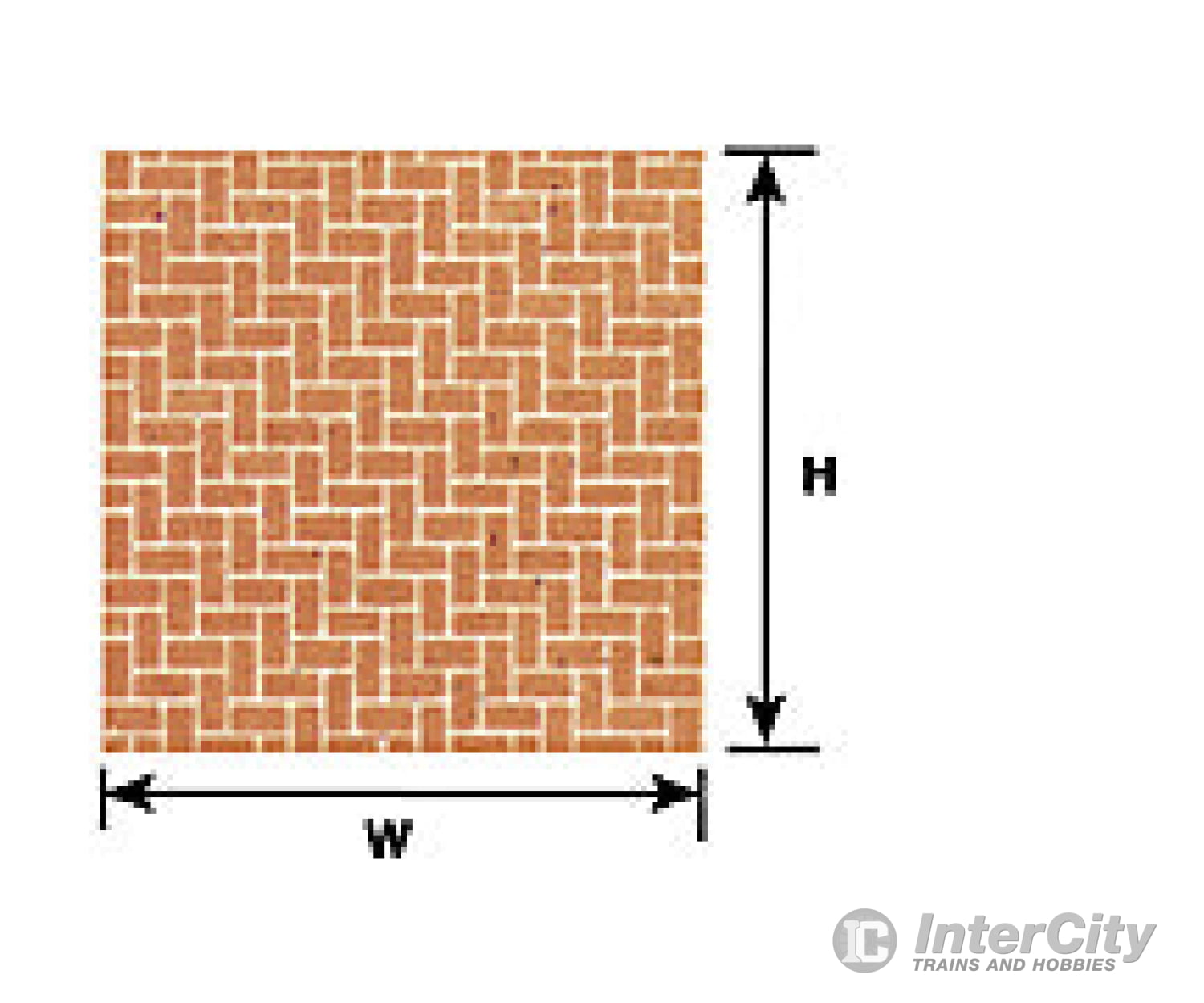 Plastruct 91884 O (1:48) Inter- Locking Paving Sheet Scratch Building Supplies