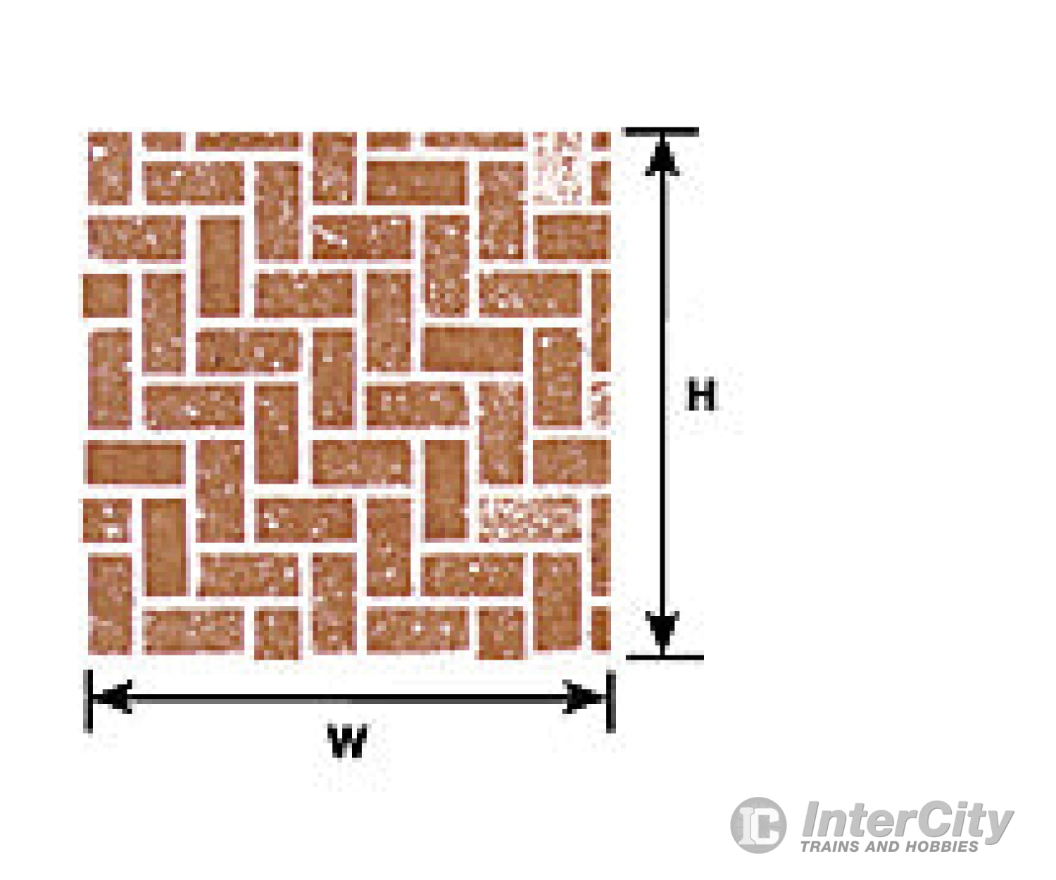 Plastruct 91885 G (1:24) Inter- Locking Paving Sheet Scratch Building Supplies