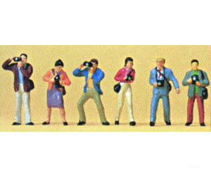 Preiser Ho 10089 Photographers -- Pkg(6) Figures