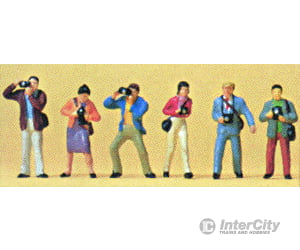 Preiser Ho 10089 Photographers -- Pkg(6) Figures
