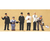Preiser Ho 10452 Us Railroad Transition-Era Passenger Train Crew -- Pkg(6) Figures
