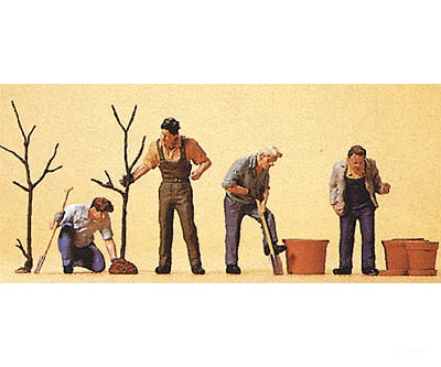 Preiser Ho 10466 People Working -- Men Planting Trees Figures