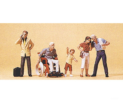 Preiser Ho 10469 Pedestrians -- Passers-By & Wheelchair Pkg(5) Figures