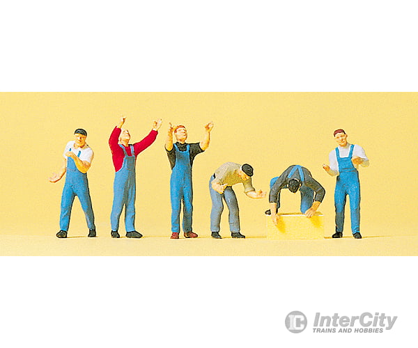 Preiser HO 10497 People Working - Scaffolders pkg(6) Figures