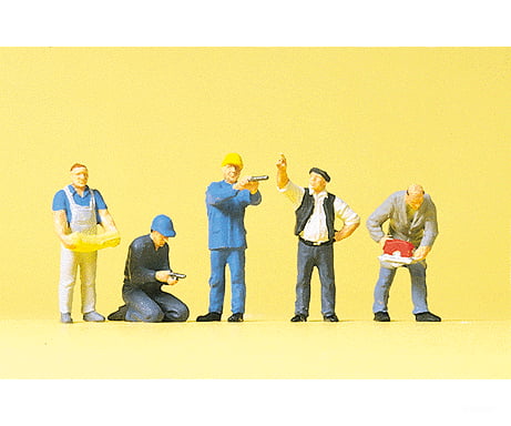 Preiser HO 10498 People Working - Craftsmen w/Tools Figures