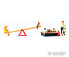 Preiser Ho 10587 Pedestrians -- Children At Play Pkg(8) W/Seesaw & Sandbox Figures