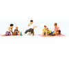 Preiser Ho 10617 Picnic Figures W/Accessories -- Pkg(6)