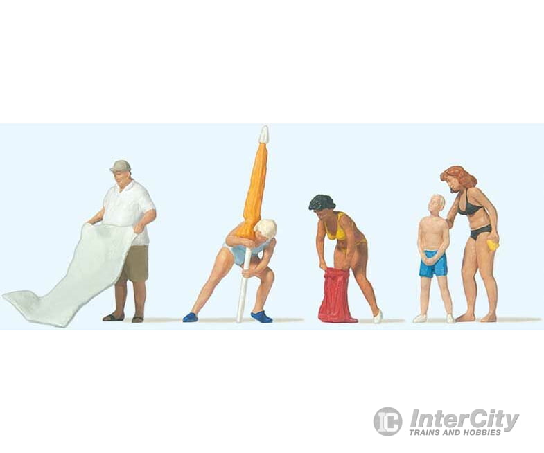 Preiser Ho 10694 Recreation & Sports -- Ready For Sunbathing Pkg(5) Figures