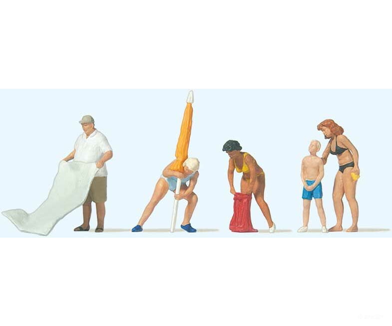 Preiser Ho 10694 Recreation & Sports -- Ready For Sunbathing Pkg(5) Figures