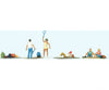 Preiser Ho 10697 On The Lawn -- Pkg(6) Figures
