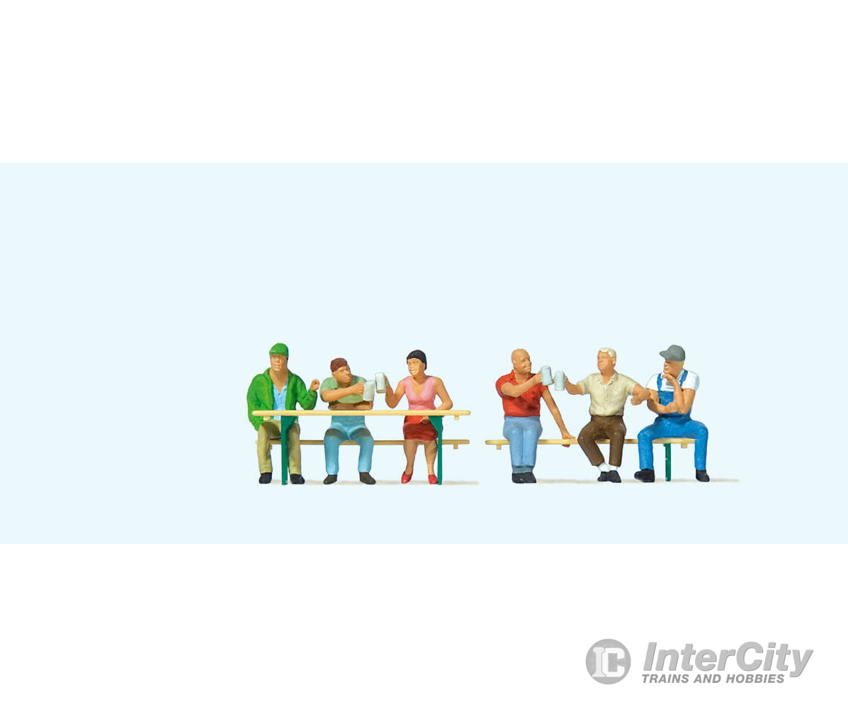 Preiser Ho 10703 Friends Having A Drink -- Pkg(6) Figures