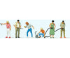 Preiser Ho 10709 At The Gas Station -- Self-Service Patron Pkg(6) Figures
