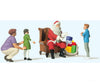 Preiser Ho 10763 Santa In Chair Mother And 2 Children Figures