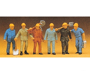 Preiser HO 14033 Railroad Personnel - Track Workers (24 figures) Figures