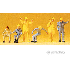 Preiser Ho 14128 People Working -- Crane Personnel Pkg(6) Figures