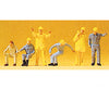 Preiser Ho 14128 People Working -- Crane Personnel Pkg(6) Figures
