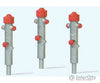 Preiser Ho 17715 Fire Hydrants -- Silver Pkg(3) Scenery Details