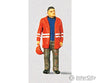 Preiser Ho 28010 Individual Figure - Railway Personel -- Modern Switchman W/Safety Jacket Hat Off