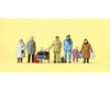 Preiser Kg HO 14038 Passengers - Travelers in Winter Clothing pkg(6) - Figures