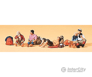 Preiser N 79159 Pedestrians -- Resting Wanderers Figures