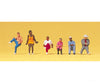 Preiser N 79174 Pedestrians -- People Sitting On Stairs Pkg(6) Figures