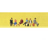 Preiser N 79189 Pedestrians -- Seated Travellers Pkg(6) Figures