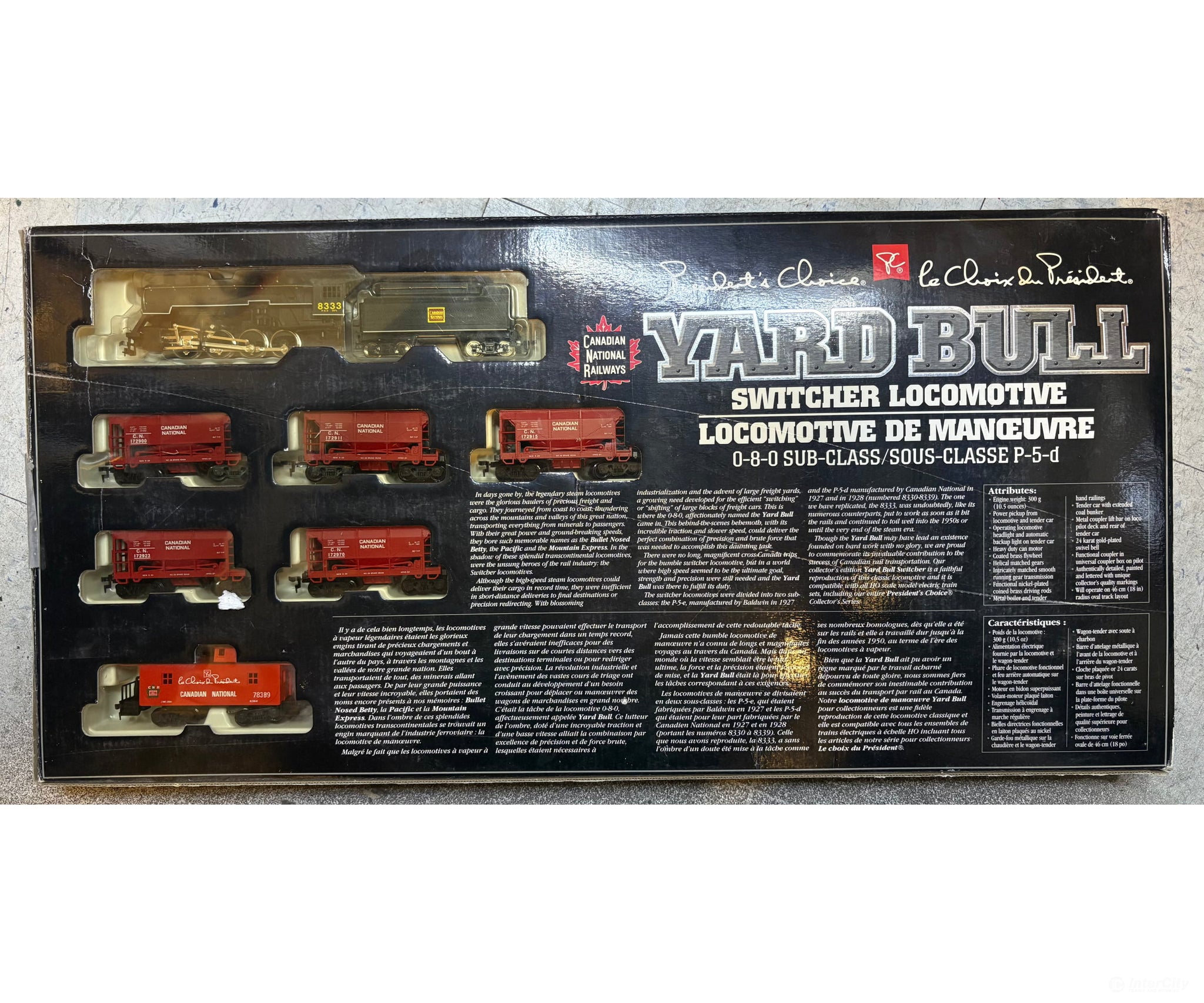 President’s Choice Yardbull HO 0-8-0 Steam Locomotive with 5 Coal Cars and Caboose Set Limited Edition #9 Canadian