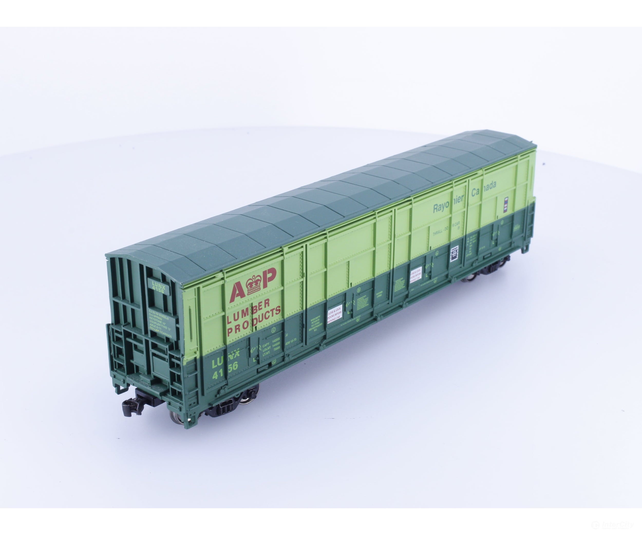 Proto 1000 89079 HO 60’ Thrall Door Boxcar AP Lumber Products Rayonier Canada (LUNX) 4156 - Freight Cars
