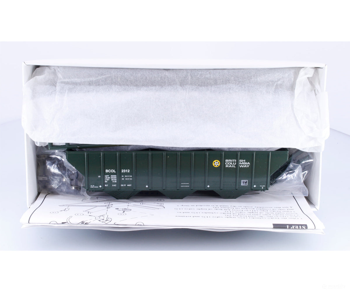 Proto 2000 101564 HO 3 Bay High-Side Covered Hopper Kit British Columbia Railway (BCOL) 2312 - Freight Cars