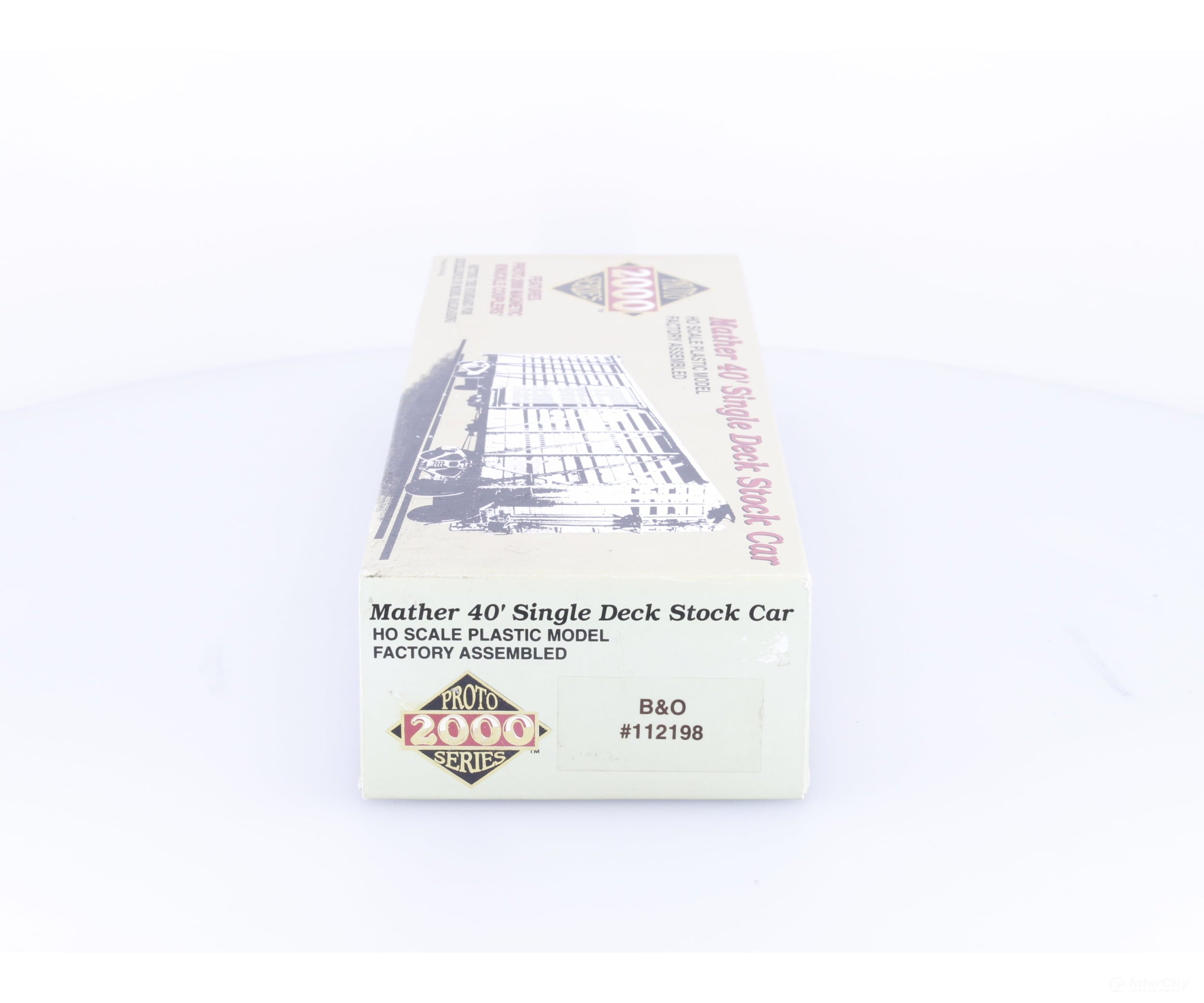 Proto 2000 40SS HO 40’ Mather Single Deck Stock Car Baltimore and Ohio (BO) 112198 - Freight Cars