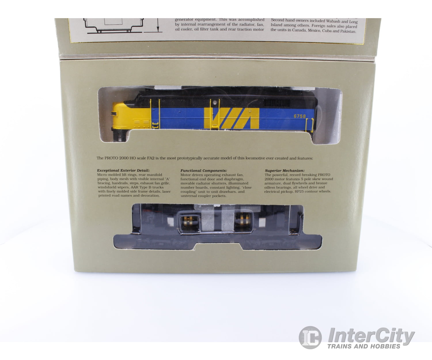 Proto 2000 9945 HO FA2 Via Rail (VIA) 6758 Analog DC Locomotives