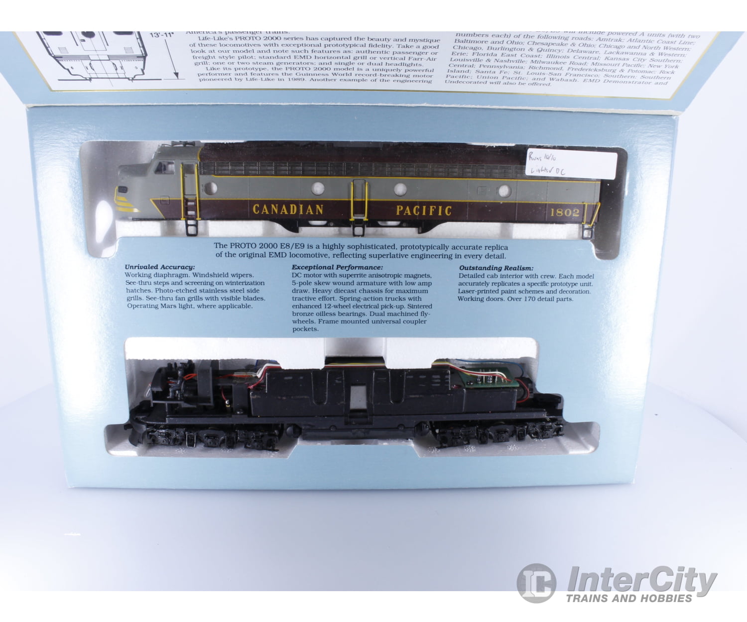 Proto 2000 C8844 HO E8/9 Diesel Locomotive Canadian Pacific (CP) 1802 Analog DC Locomotives